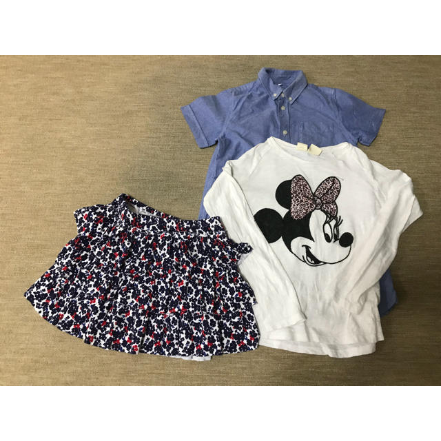 PETIT BATEAU(プチバトー)のガールズ秋物セット キッズ/ベビー/マタニティのキッズ服女の子用(90cm~)(Tシャツ/カットソー)の商品写真