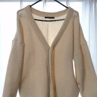 ヘザー(heather)の【Heather】 ニットコート ベージュ 美品(ニットコート)