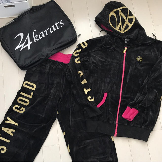 確実正規品 24karats stay gold ベロアセットアップジャージ L | フリマアプリ ラクマ