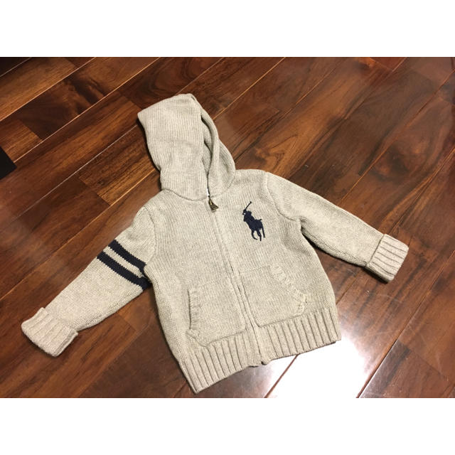 POLO RALPH LAUREN(ポロラルフローレン)の【akiさん用】美品♡ラルフローレンニットパーカー キッズ/ベビー/マタニティのベビー服(~85cm)(ニット/セーター)の商品写真