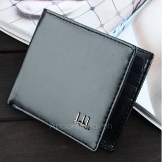 インポートブランド　二つ折り革財布 メンズ スマート 小銭入れ付き　黒(折り財布)