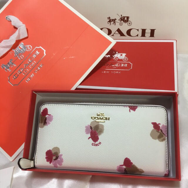 COACH(コーチ)のセール❣️新品コーチ長財布F53794 フラワー ラウンドファスナー レディースのファッション小物(財布)の商品写真