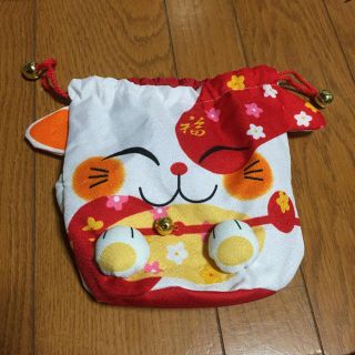 猫型巾着(和装小物)