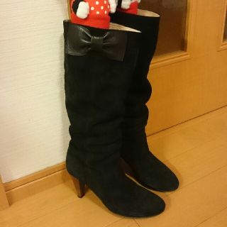 ソニアリキエル(SONIA RYKIEL)のソニアリキエル スエードブーツ リボン(ブーツ)