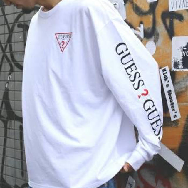 GUESS(ゲス)の翌日発送 ゲス GUESS ロンT ロングtシャツ S 白 メンズのトップス(Tシャツ/カットソー(七分/長袖))の商品写真