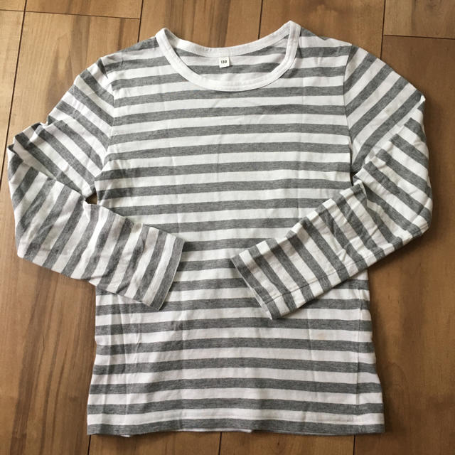 MUJI (無印良品)(ムジルシリョウヒン)の無印ボーダーT キッズ/ベビー/マタニティのキッズ服男の子用(90cm~)(Tシャツ/カットソー)の商品写真