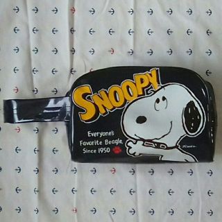 スヌーピー(SNOOPY)のエナメルポーチ*スヌーピー*紺*シューズケース*バッグ(その他)