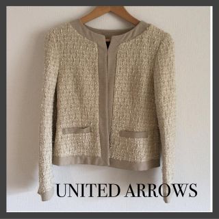 ユナイテッドアローズ(UNITED ARROWS)のあこ6997さん専用★アローズ ノーカラーツイードジャケット スーツ (ノーカラージャケット)