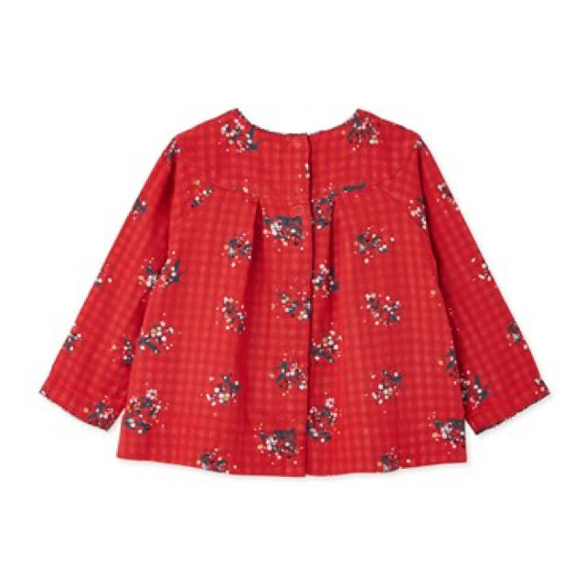 PETIT BATEAU(プチバトー)のいちご様専用☆24M プチバトー チュビックフラワープリント ブラウス キッズ/ベビー/マタニティのベビー服(~85cm)(シャツ/カットソー)の商品写真