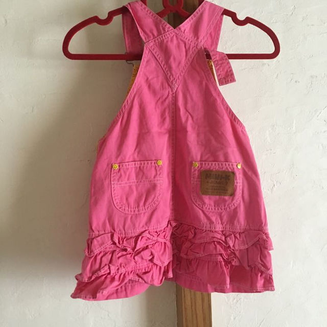 MINI-K(ミニケー)のMINI-K ジャンパースカート ピンク ニコちゃん キッズ/ベビー/マタニティのキッズ服女の子用(90cm~)(スカート)の商品写真