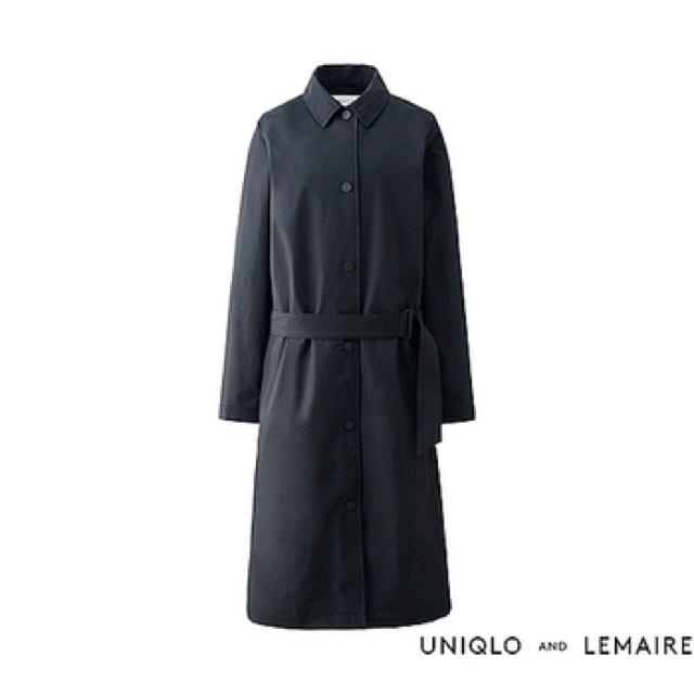 UNIQLO(ユニクロ)のユニクロ ルメール AラインコートL ブラック 新品未使用 レディースのジャケット/アウター(ロングコート)の商品写真