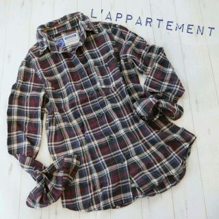 アパルトモンドゥーズィエムクラス(L'Appartement DEUXIEME CLASSE)のL'Appartement 襟ワイヤーチェックシャツ アパルトモン(シャツ/ブラウス(長袖/七分))