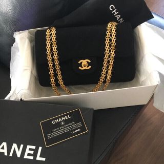 シャネル(CHANEL)のCHANEL  マトラッセ   ジャージー   フラップバッグ　ゴールド(ショルダーバッグ)