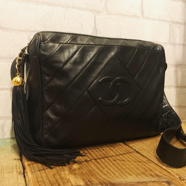 超可爱の CHANEL マトラッセ フリンジ ビンテージチェーンショルダー