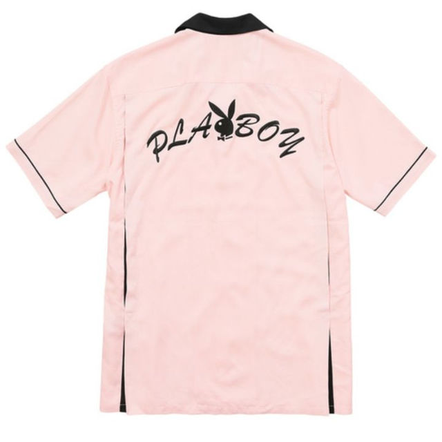[希少M]supreme playboy bowling shirt pink