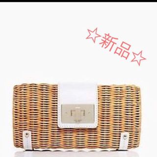 ケイトスペードニューヨーク(kate spade new york)の新品☆タグ付き！kate spade 籐バッグ(かごバッグ/ストローバッグ)