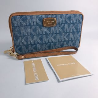 マイケルコース(Michael Kors)のタグ付き★マイケルコースMICHAEL KORS　デニムMK柄　長財布　新品(財布)