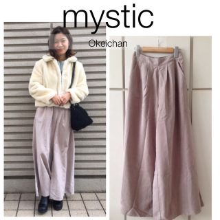 ミスティック(mystic)の新品タグ付☆起毛タックワイドパンツ グレー(カジュアルパンツ)