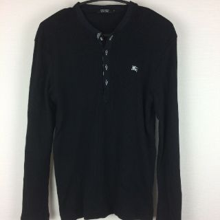 バーバリーブラックレーベル(BURBERRY BLACK LABEL)の美品 BURBERRY BLACK LABEL 長袖ヘンリーネックカットソー 3(Tシャツ/カットソー(七分/長袖))