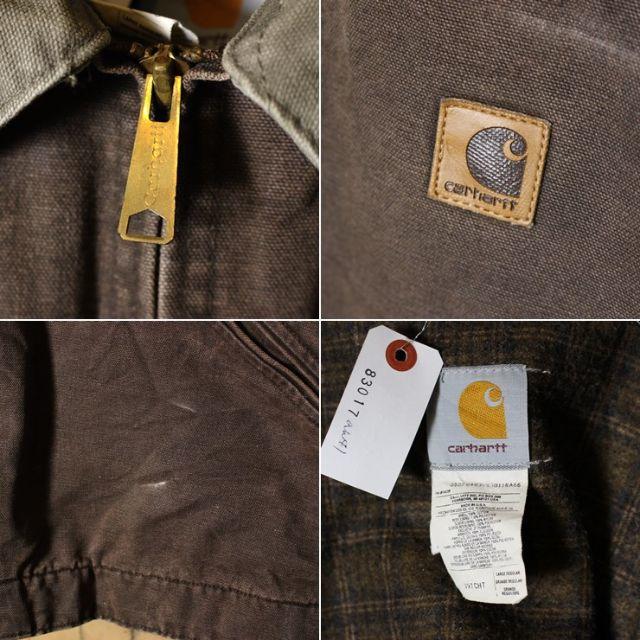 carhartt(カーハート)のUSA製 カーハート ブラウン 裏地ブランケット ダックジャケット L aw41 メンズのジャケット/アウター(カバーオール)の商品写真