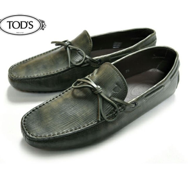 新品未使用正規品新品正規6.4万 TOD'S トッズ レザー ドライビングシューズ スリッポン