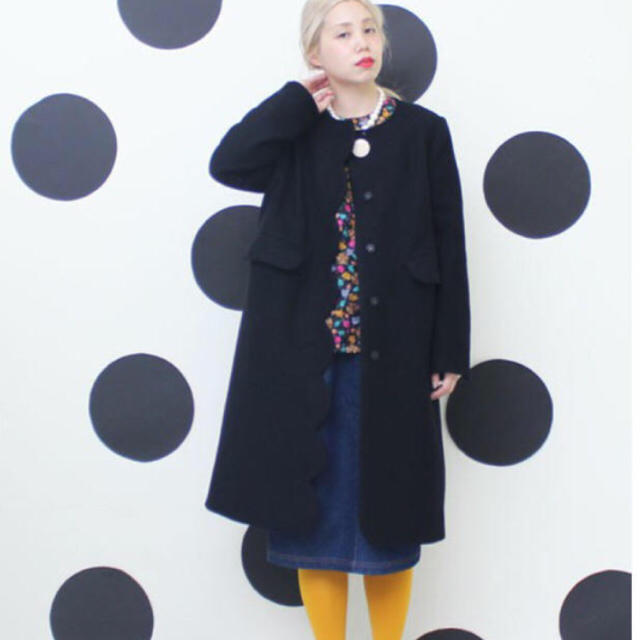 Dot&stripes ウール ロング コート