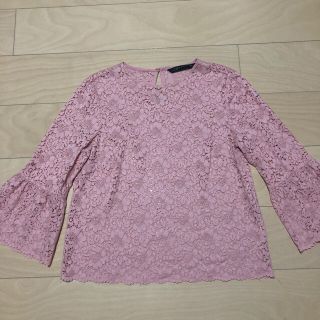 ザラ(ZARA)のZARA 花柄レーストップス(カットソー(長袖/七分))