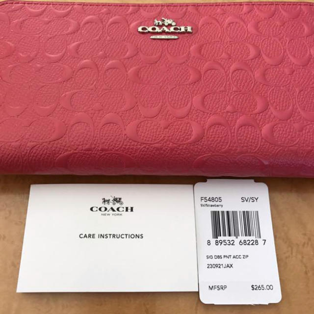 COACH(コーチ)の新品 未使用  コーチピンク長財布 レディースのファッション小物(財布)の商品写真