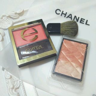 エスプリーク(ESPRIQUE)のエスプリーク*エクセル*オレンジチーク2点*CHANELブラシ付(その他)