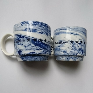 ロンハーマン(Ron Herman)のスターマーブルマグ/ブルー 2個 ロンハーマン マグカップ (グラス/カップ)