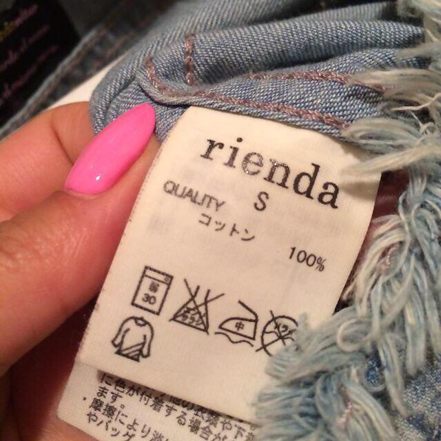 rienda(リエンダ)のriendaデニムジャケット レディースのジャケット/アウター(Gジャン/デニムジャケット)の商品写真
