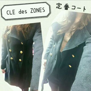 CLE des ZONES 定番黒コート(トレンチコート)