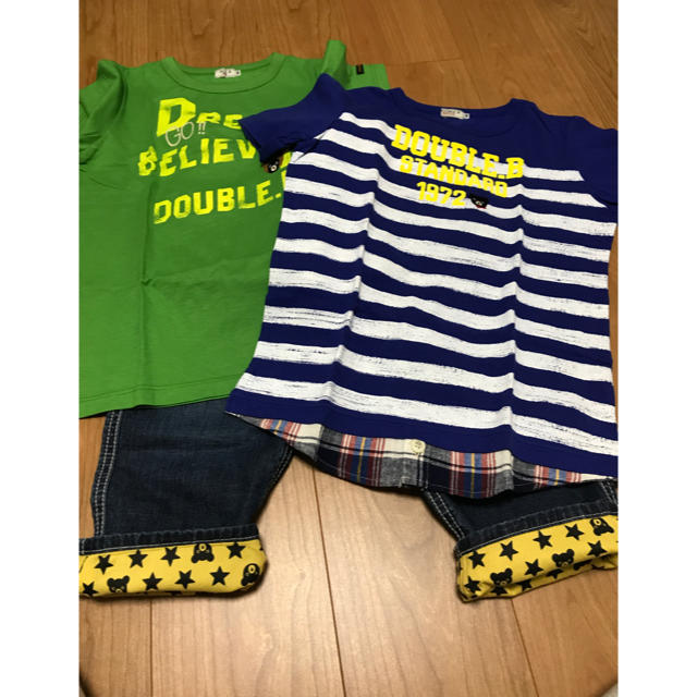 DOUBLE.B(ダブルビー)のダブルビー 新品 Tシャツ＆パンツセット キッズ/ベビー/マタニティのキッズ服男の子用(90cm~)(その他)の商品写真