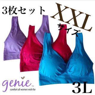 ☆セール☆新品☆送料無料☆ビビッドカラー3L☆ジニエブラ３枚セット☆XXL(エクササイズ用品)