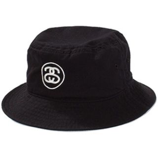 ステューシー(STUSSY)のstussy  バケットハット ブラック 帽子(ハット)