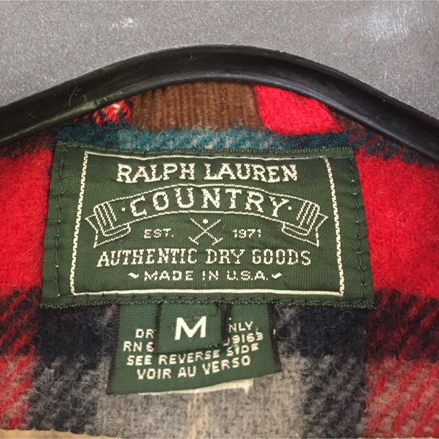 Ralph Lauren(ラルフローレン)のRALPH LAUREN ラルフローレン 赤タータンチェックダッフルコート レディースのジャケット/アウター(ダッフルコート)の商品写真