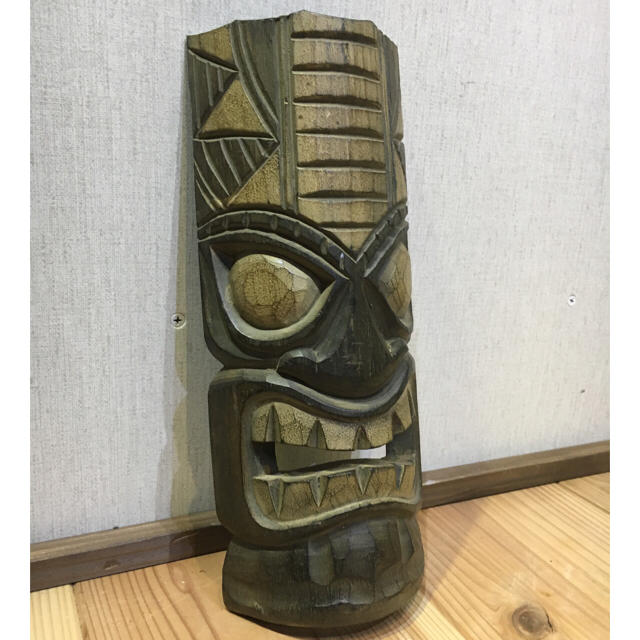 ティキ面 ティキマスク 木彫りのお面 壁掛けインテリア ティキ面 ティキマスク 木彫りのお面 壁掛けインテリア