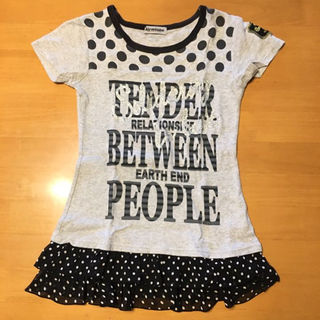 シマムラ(しまむら)の150 ドットの2段シフォンフリル付き モノトーンTシャツ(その他)