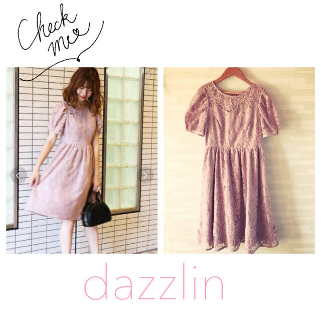 dazzlin(ダズリン)の今季 dazzlin♡レースパフ袖ワンピース レディースのワンピース(ひざ丈ワンピース)の商品写真