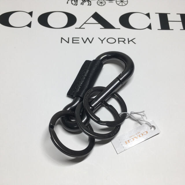 COACH(コーチ)の【新品】COACH★キーリング カラビナ ブラック メンズのファッション小物(キーケース)の商品写真