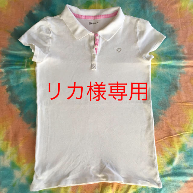 GAP Kids(ギャップキッズ)のGAP☆白☆140☆ポロシャツ キッズ/ベビー/マタニティのキッズ服女の子用(90cm~)(Tシャツ/カットソー)の商品写真