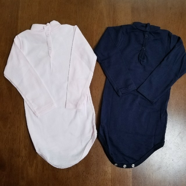 PETIT BATEAU(プチバトー)の専用《新品》PETIT BATEAU裏起毛ﾀｰﾄﾙﾈｯｸ長袖ﾎﾞﾃﾞｨ キッズ/ベビー/マタニティのベビー服(~85cm)(ロンパース)の商品写真