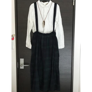 サマンサモスモス(SM2)の週末お値下げ SM 2ブラックウォッチサス付きスカート 襟付きシャツset(ひざ丈スカート)