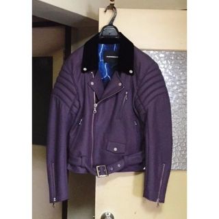 フェノメノン(PHENOMENON)の定価75,600円★美品 フェノメノン／MELTON RIDERS JACKET(ライダースジャケット)