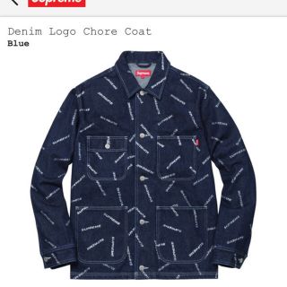 シュプリーム(Supreme)のsupreme denim logo chore coat 青XL(Gジャン/デニムジャケット)