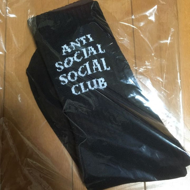 STUSSY(ステューシー)のブラック anti social social club assc ソックス メンズのレッグウェア(その他)の商品写真