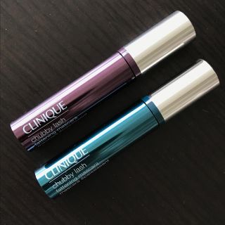 クリニーク(CLINIQUE)の【美品】クリニーク カラーマスカラ2色セット(ボルドー＆ブルー)(マスカラ)