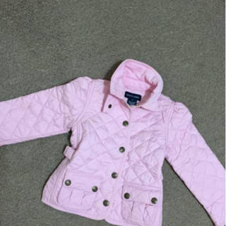 ラルフローレン(Ralph Lauren)の05B美品女の子90程度ラルフローレンのピンク中綿入りジャケットコート (ジャケット/上着)