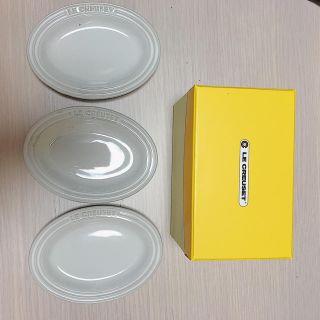 ルクルーゼ(LE CREUSET)のル・クルーゼ ミニオーバルプレート3枚セット(食器)