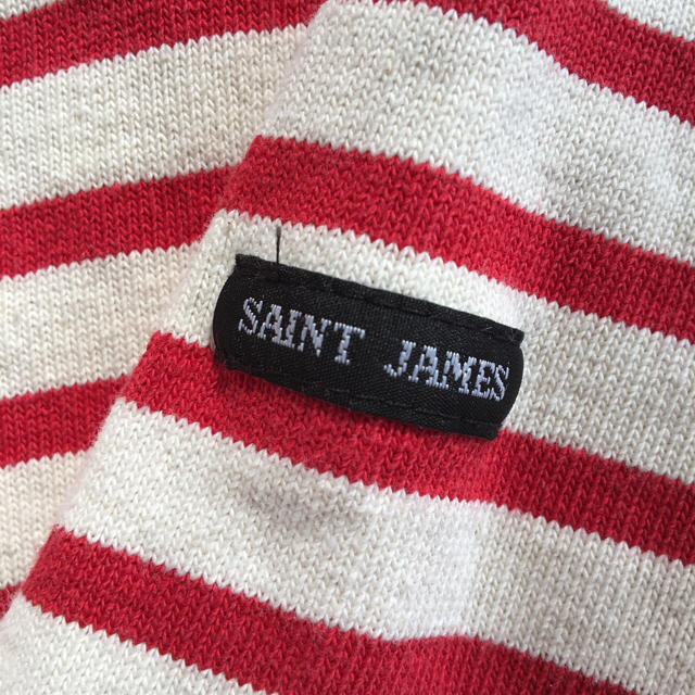 SAINT JAMES カットソー 生成り×レッド